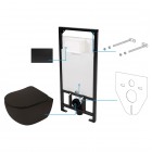 Deante Peonia zestaw 6w1 przycisk czarny mat CDENNZPW