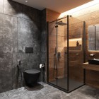 Deante Peonia zestaw 6w1 przycisk czarny mat CDENNZPW