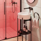 Deante Silia wieszak na ręcznik okrągły czarny mat ADI_N611