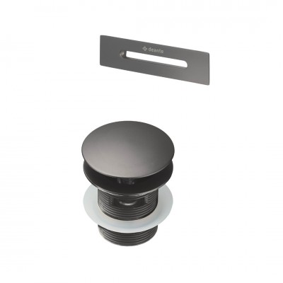 Deante Deante korek klik klak oraz przelew prostokątny do wanny titanium KYY_D10B