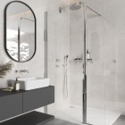 Deante Kerria Plus ścianka prysznicowa 40 cm ruchoma chrom/szkło przezroczyste KTSX072P