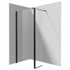 Deante Kerria Plus ścianka prysznicowa 40 cm ruchoma czarny mat/szkło przezroczyste KTSXN72P
