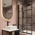 Deante Jasmin parawan nawannowy 78x140 cm czarny mat/szkło przezroczyste KTJ_N72P