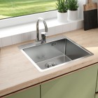 Deante Aster bateria zlewozmywakowa ze składaną wylewką U BCA 061M