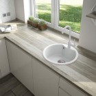 Deante Nemezja bateria zlewozmywakowa alabaster BEN_A62M