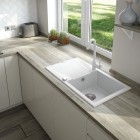 Deante Nemezja bateria zlewozmywakowa alabaster BEN_A62M