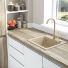 Deante Nemezja bateria zlewozmywakowa z wylewką U piaskowa BEN 762M