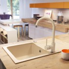 Deante Nemezja bateria zlewozmywakowa z wylewką U piaskowa BEN 762M