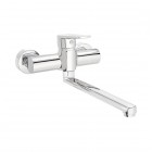 Deante Tubo bateria kuchenna ścienna chrom BUT_080M