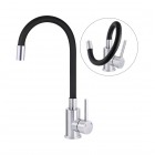 Deante Corio zlewozmywak granitowy 67x44 cm obracalny z baterią stojącą grafitowy ZRCP2113