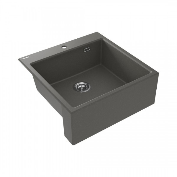 Deante Eridan zlewozmywak granitowy 61x60 cm antracyt metalik ZQE_T10K