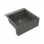 Deante Eridan zlewozmywak granitowy 61x60 cm antracyt metalik ZQE_T10K