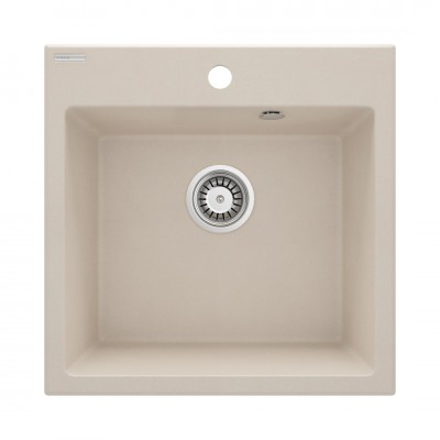 Deante Evora zlewozmywak granitowy 50x50 cm beżowy mat ZQJ_5103