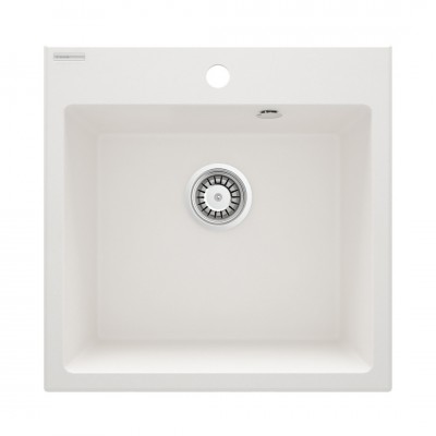 Deante Evora zlewozmywak granitowy 50x50 cm alabaster ZQJ_A103