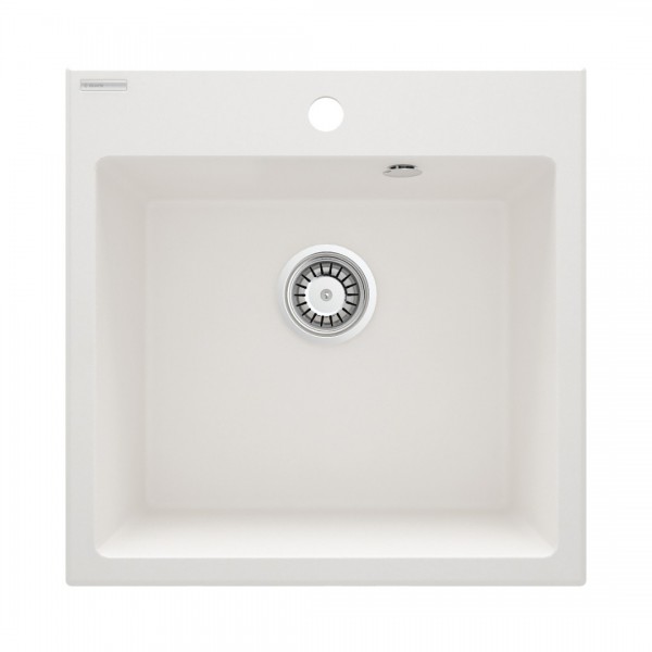 Deante Evora zlewozmywak granitowy 50x50 cm alabaster ZQJ_A103