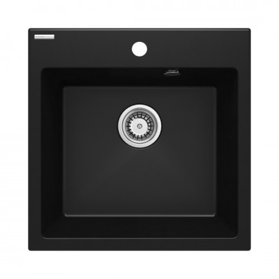 Deante Evora zlewozmywak granitowy 50x50 cm czarny mat ZQJ_N103