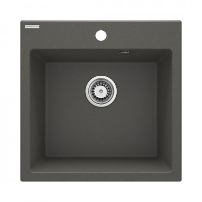 Deante Evora zlewozmywak granitowy 50x50 cm antracyt metalik ZQJ_T103