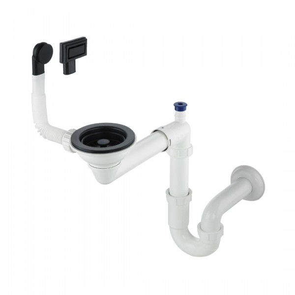 Deante Space Saver syfon do zlewozmywaków granitowych czarny mat ZXY_N949