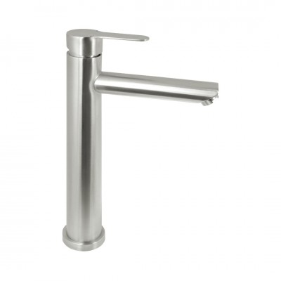 Deante Neo Lupo bateria umywalkowa wysoka stojąca stal szczotkowana BLU_F20K