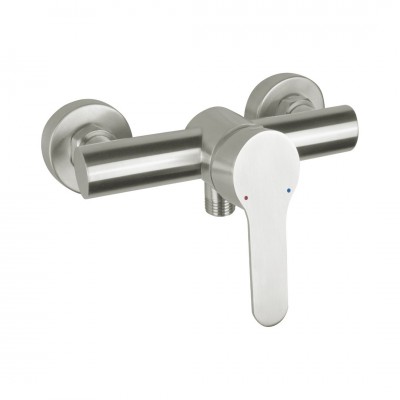 Deante Neo Lupo bateria prysznicowa ścienna stal szczotkowana BLU_F40M