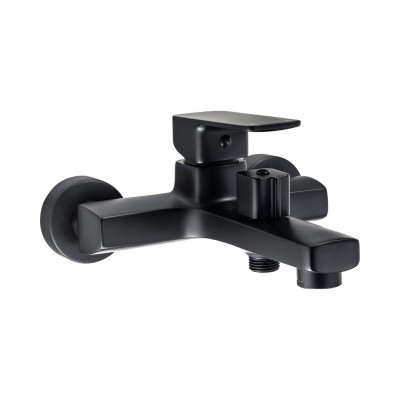 Deante Neo Maro bateria wannowa ścienna czarny mat BLO_N10M