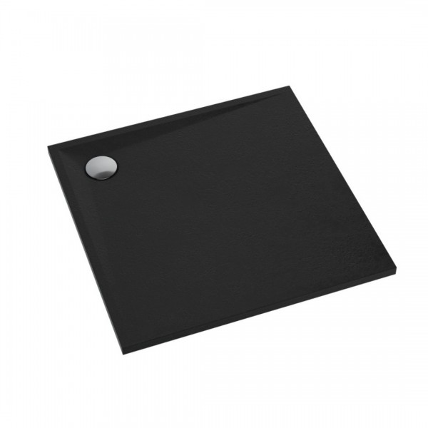Schedpol Libra brodzik kwadratowy 80x80 cm czarny 3SP.L1K-8080/C/ST