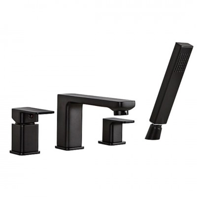 Valvex Loft bateria wannowa 4-otworowa czarny mat 2455950