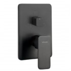 Valvex Loft bateria wannowo-prysznicowa podtynkowa 3-wyjściowa czarny mat 2408670