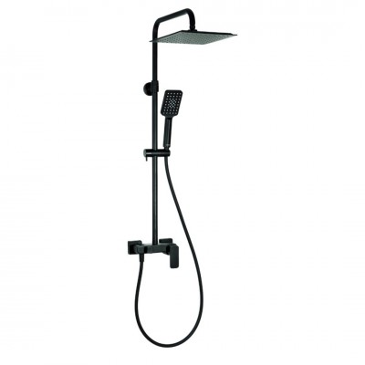 Valvex Loft zestaw natryskowy z deszczownicą 25 cm czarny mat 2455750