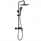 Valvex Loft zestaw wannowy z deszczownicą 25 cm czarny mat 2456330
