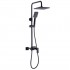 Valvex Loft zestaw wannowy z deszczownicą 25 cm czarny mat 2456330
