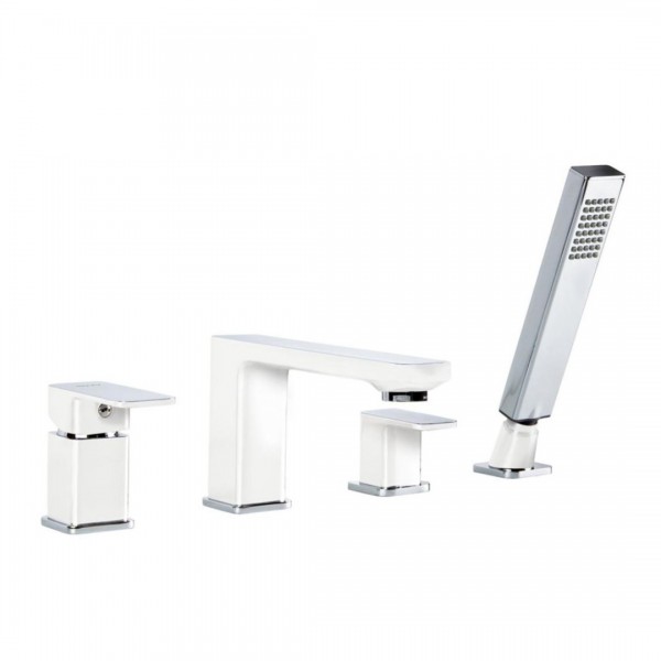 Valvex Loft bateria wannowa 4-otworowa biały/chrom 2456550