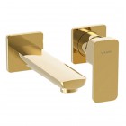 Valvex Loft bateria umywalkowa podtynkowa wylewka 18,6 cm złoty połysk 2455860