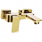 Valvex Loft bateria wannowa ścienna złoty połysk 2455810