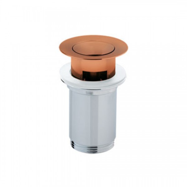 Valvex Star korek do umywalki z przelewem klik klak okrągły złoto różowe 2452510