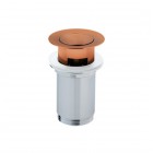 Valvex Star korek do umywalki z przelewem klik klak okrągły złoto różowe 2452510