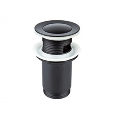 Valvex Star korek do umywalki z przelewem klik klak okrągły czarny mat 2452520