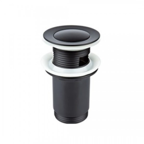 Valvex Star korek do umywalki z przelewem klik klak okrągły czarny mat 2452520