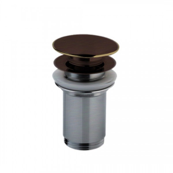 Valvex Vega korek do umywalki z przelewem klik klak okrągły bronze 24525820