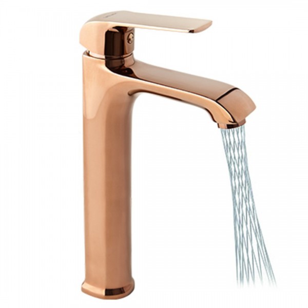 Valvex Aurora Eco bateria umywalkowa stojąca wysoka złoto różowe 2445217