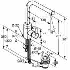Kludi Zenta bateria umywalkowa obrotowa wylewka