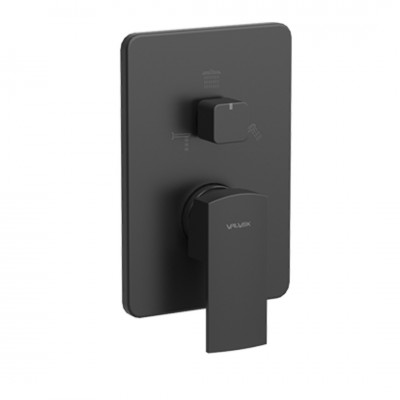 Valvex V bateria wannowo-prysznicowa podtynkowa 3-wyjściowa czarny mat 2419370