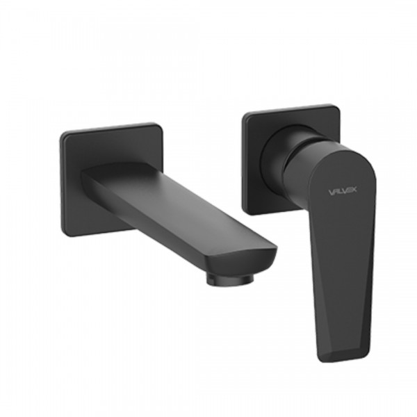 Valvex Esto bateria umywalkowa podtynkowa wylewka 16,5 cm czarny mat 2414360