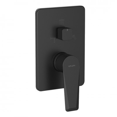 Valvex Esto bateria wannowo-prysznicowa podtynkowa 3-wyjściowa czarny mat 2414370