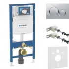 Geberit Duofix stelaż podtynkowy 4w1 kompletny gotowy do montażu przycisk Sigma20 chrom mat/chrom 46170