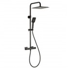 Valvex Cubus zestaw natryskowy z deszczownicą 25 cm czarny mat 2447130