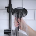 Valvex Decor zestaw natryskowy z deszczownicą 23 cm czarny mat 2420760