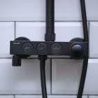 Valvex Decor zestaw natryskowy z deszczownicą 23 cm czarny mat 2420760