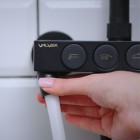 Valvex Decor zestaw natryskowy z deszczownicą 23 cm czarny mat 2420760