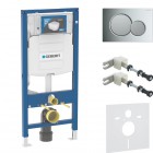Geberit Duofix stelaż podtynkowy 4w1 kompletny gotowy do montażu przycisk Sigma01 chrom/chrom mat 45114